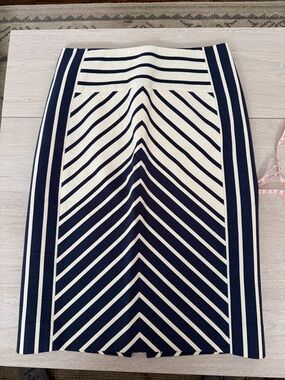 Jcrew Striped Pencil Skirt
